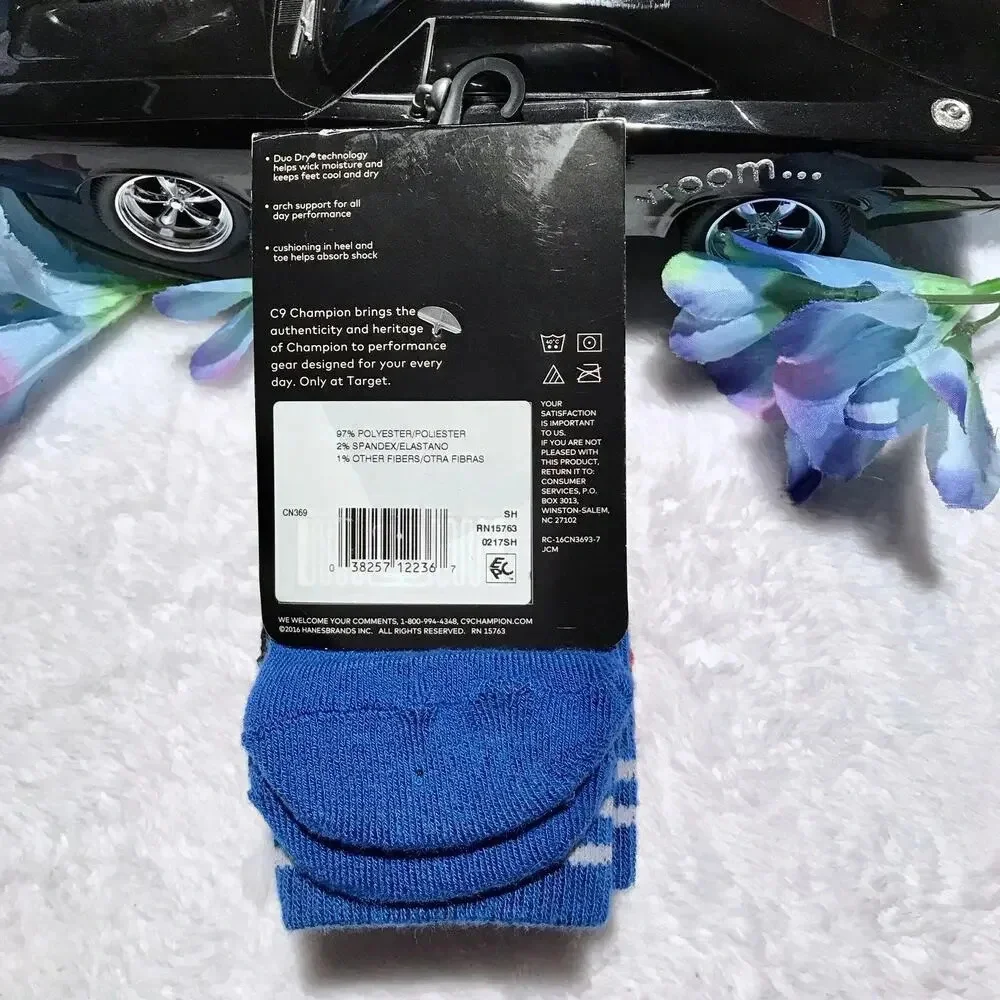 Champion C9 NWT 3 Pairs Crew Socks Kids M (9-2.5)